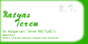 matyas terem business card